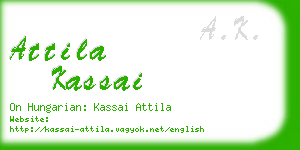attila kassai business card